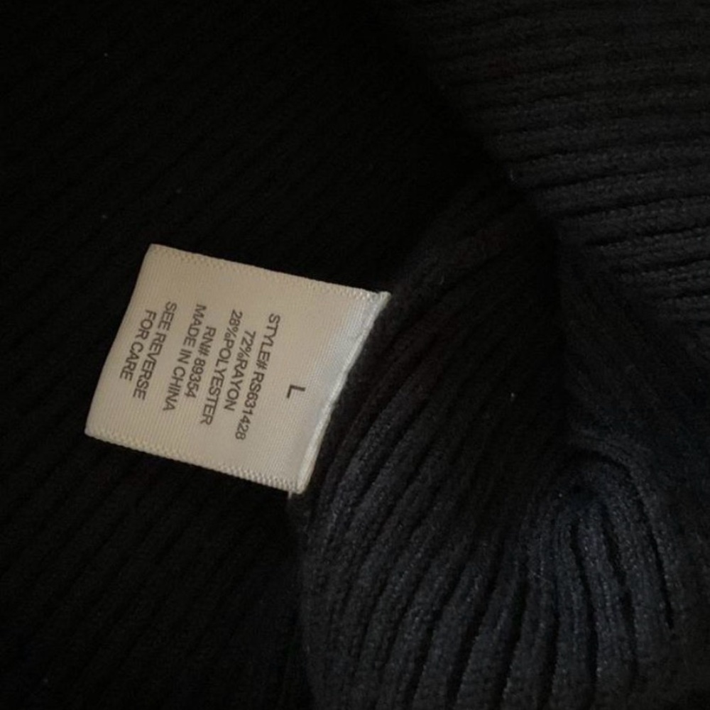 V-Neck Button-Front Tank - Black - Picture 3 of 3